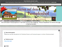 Tablet Screenshot of pension-kempfenhof.de